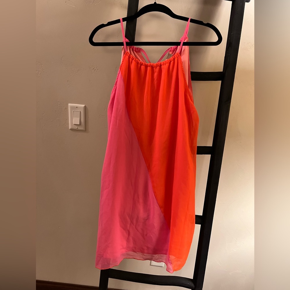 Fun 2 Fun Pink & Orange Dress Size Large.